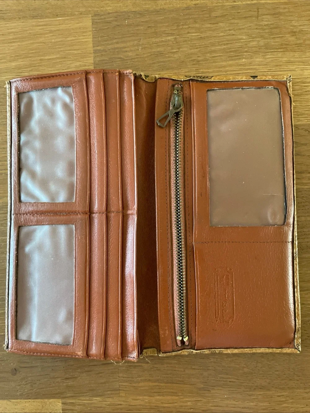 MCM Logo Long Card Holder Wallet